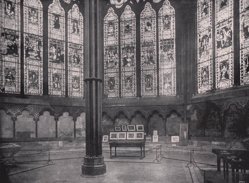 Westminster Abbey - the Chapter house. London 1896 old antique print picture